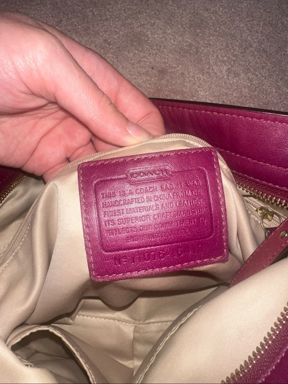 Coach Colette Hobo Bag Vibrant Pink Gold Hardware